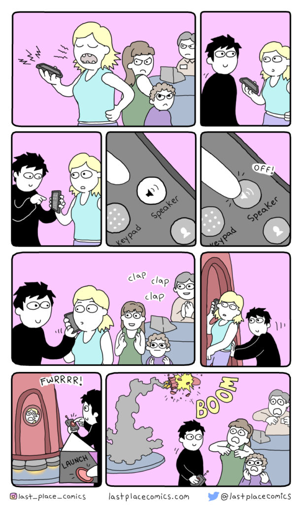webcomic phone etiquette comic funny rocket joke silly absurd murder
