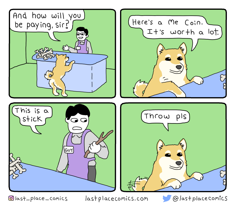 doge coin comic webcomic silly cute last place comics pay with stick fetch clerk store