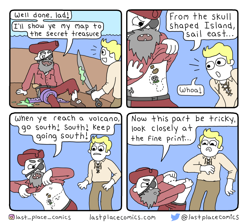 comic webcomic treasure map tattoo parody pirate funny gross spreading ass butt